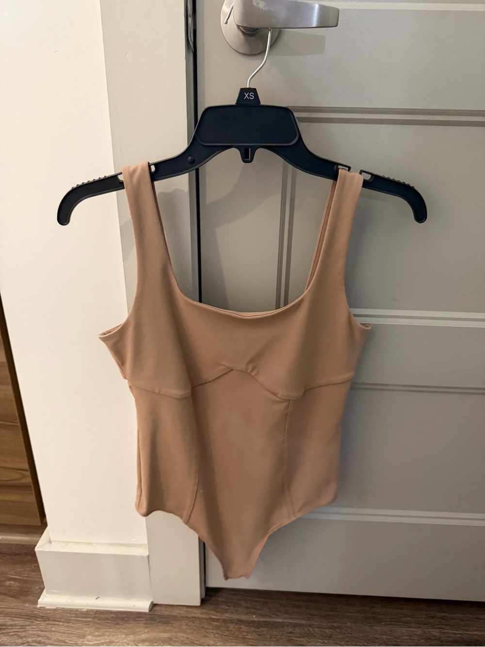 Abercrombie & Fitch Beige Scoop Neck Tank Bodysuit